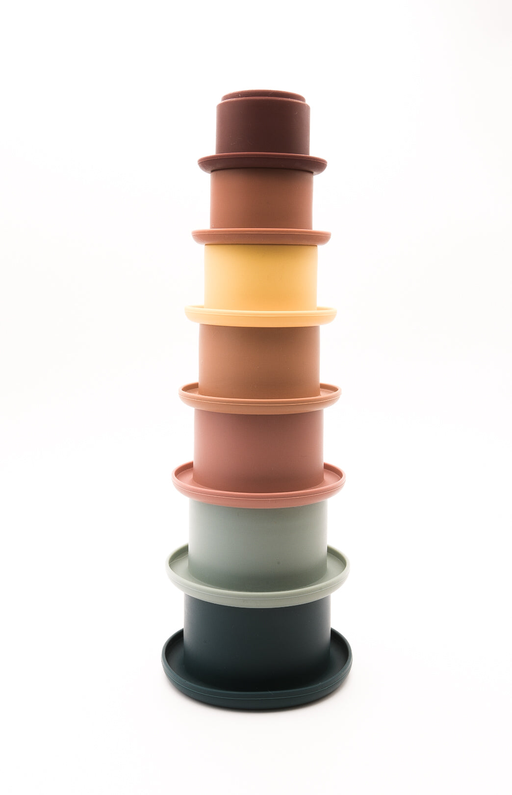 Juguete de vasos apilables de silicón