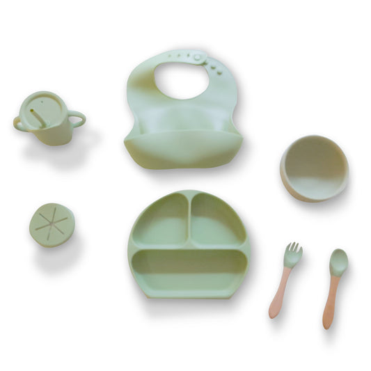 Set de alimentación completo de silicón (bebés y niños)